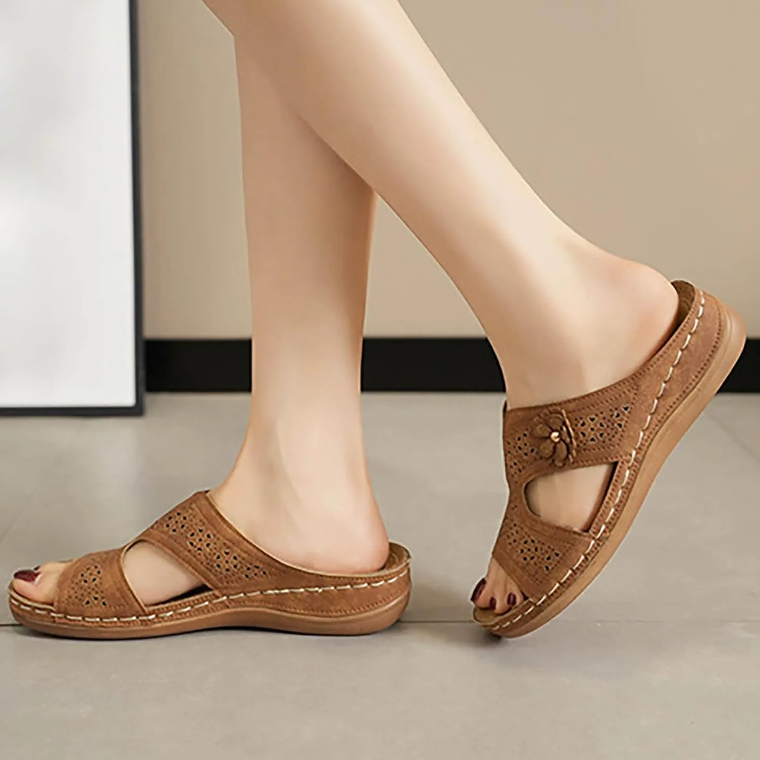 Orthopedic Sandals for Women Comfortable Dressy Wedge Spring Shoes Summer Vacation Arch Support Orthotic Sandals