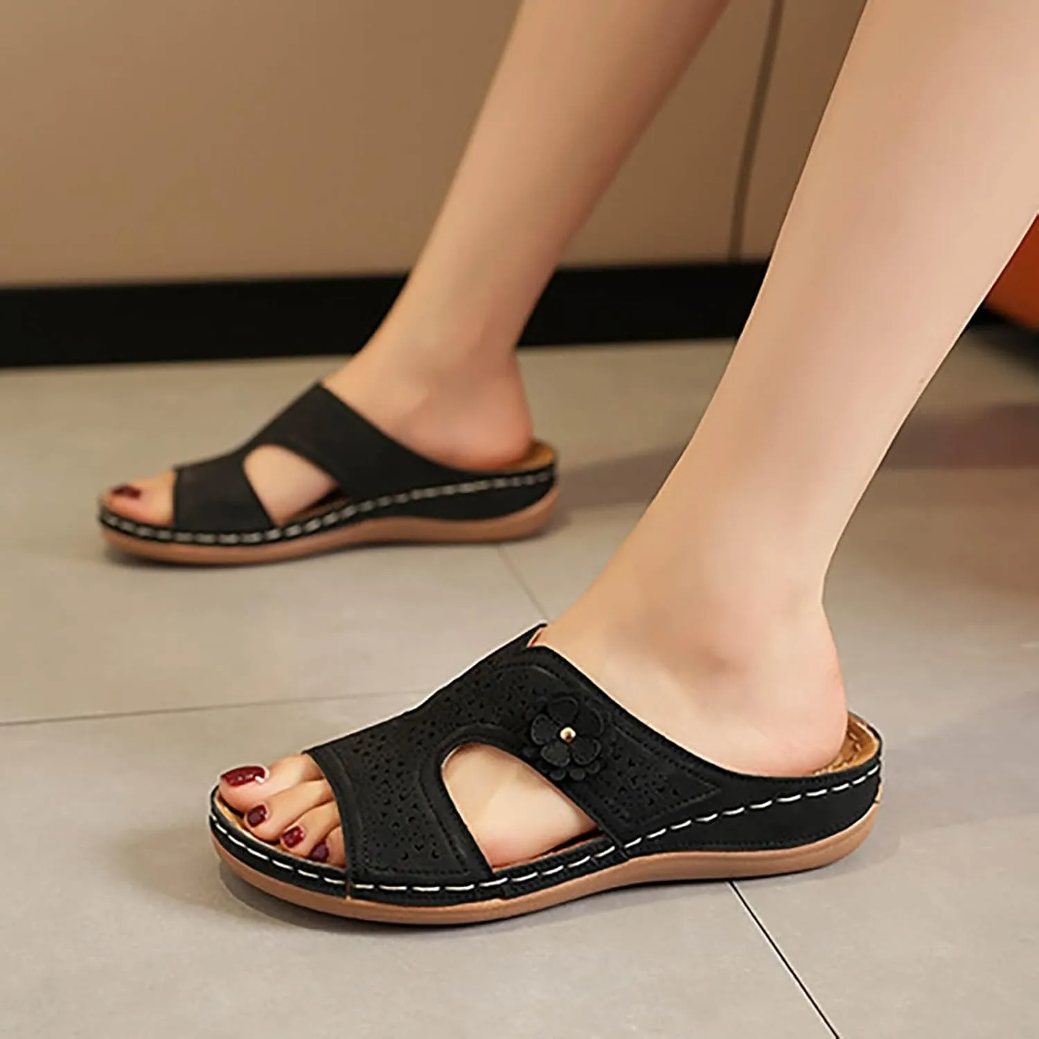 Orthopedic Sandals for Women Comfortable Dressy Wedge Spring Shoes Summer Vacation Arch Support Orthotic Sandals