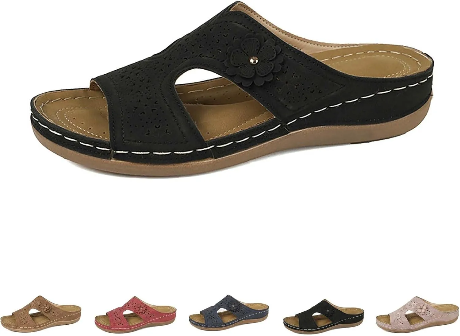 Orthopedic Sandals for Women Comfortable Dressy Wedge Spring Shoes Summer Vacation Arch Support Orthotic Sandals