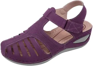 Orthopedic Sandals for Women Sandals Closed Toe Wedge Shoes Dressy Summer Beach Slides Walking Flip Flops for Women Ankle Strap Slip On Platform Sandals Comfortable Womens Orthopedic Sandal