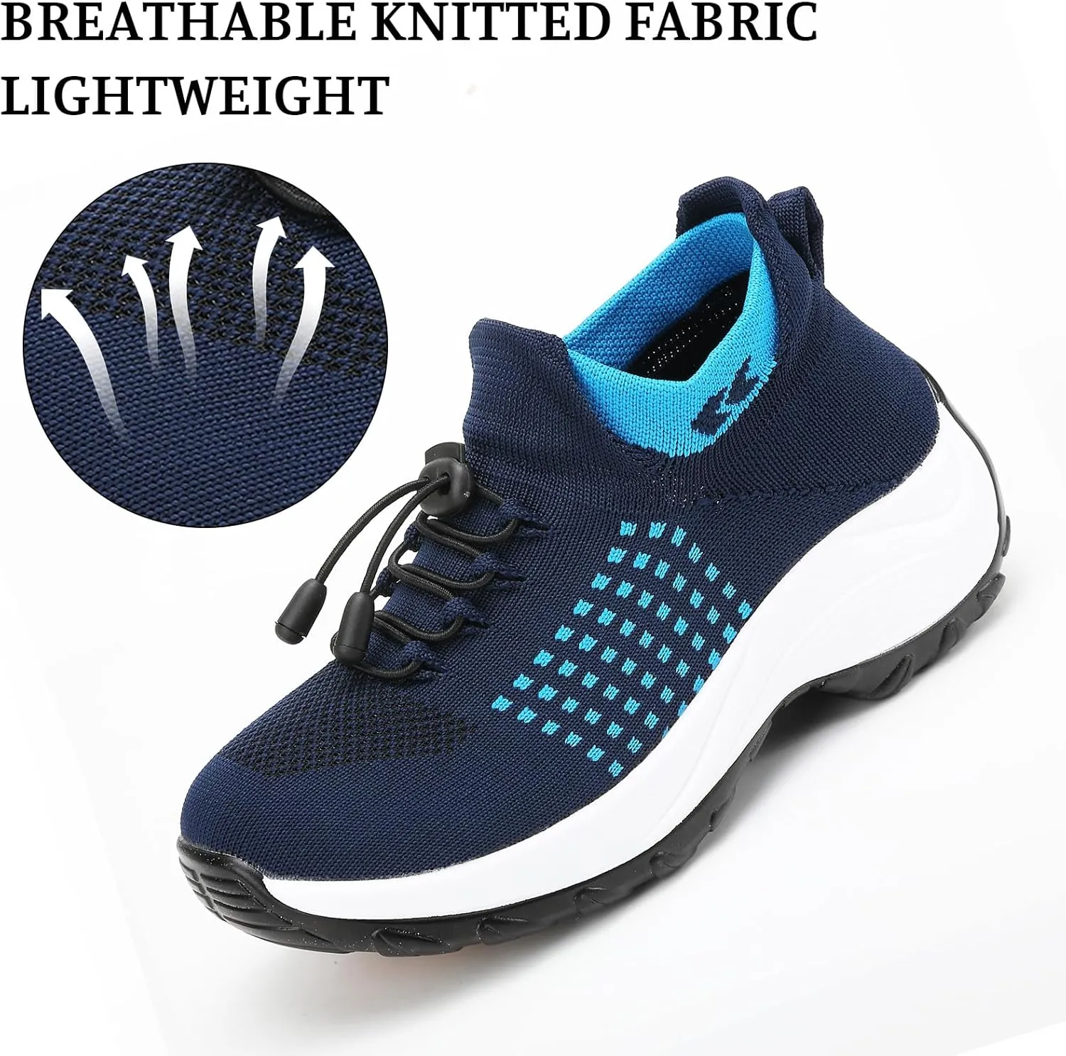 Orthopedic Shoes for Women Men Adjustable Elastic Strap Breathable Sneakers,Lightweight Non Slip Air Cushion Running Walking Sneakers,Outdoor Athletic Waterproof Soles Shoes with Arch Support
