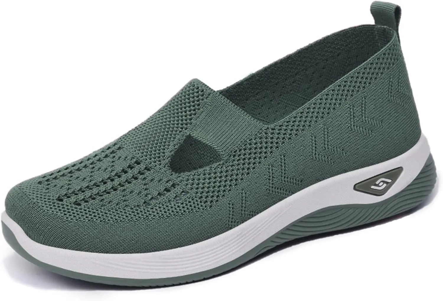 Orthopedic Shoes for Women Woven Breathable Shoes Slip on Diabetic Foam Shoe Walking Sport Sneakers with Arch Support