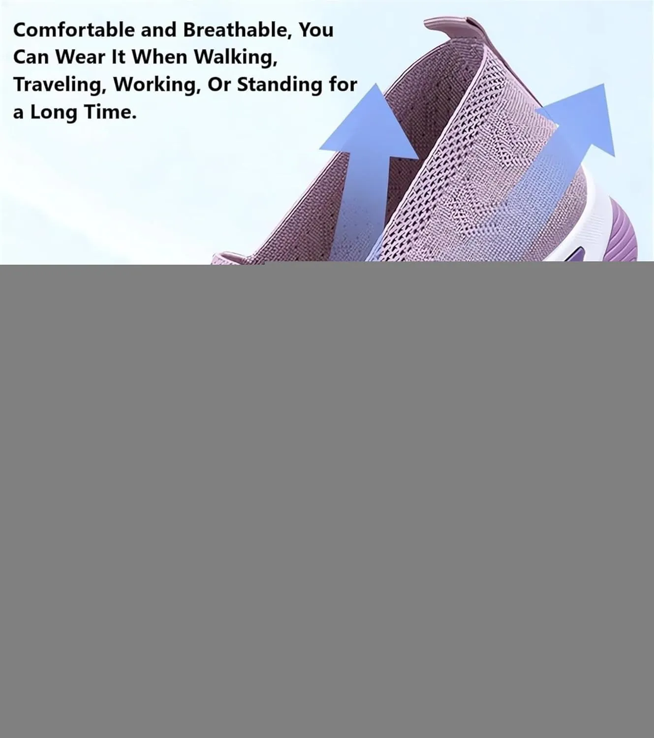 Orthopedic Shoes for Women Woven Breathable Shoes Slip on Diabetic Foam Shoe Walking Sport Sneakers with Arch Support