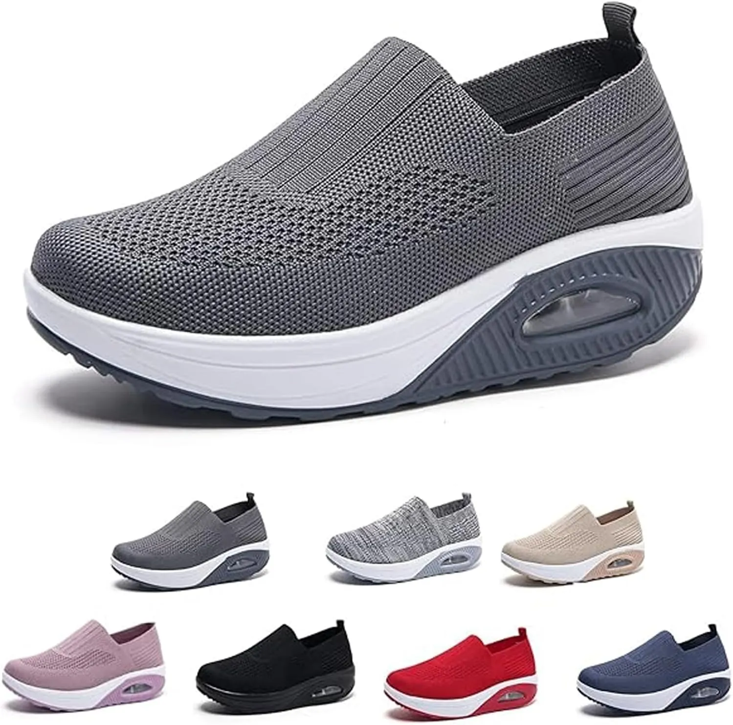 Orthopedic Sneakers for Women Walking Shoes Slip on Trainers Women's Comfortable Casual Breathable Shoe with Arch Support Sneaker