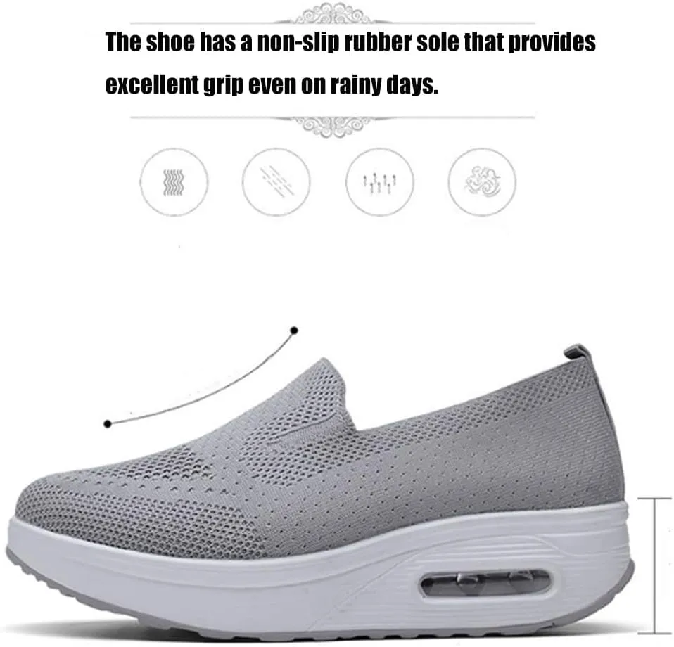 Orthopedic Sneakers For Women, Womens Orthopedic Sneakers, Mesh Up Stretch Platform Sneakers, Orthopedic Sneakers
