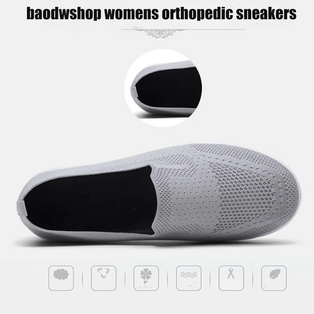 Orthopedic Sneakers For Women, Womens Orthopedic Sneakers, Mesh Up Stretch Platform Sneakers, Orthopedic Sneakers