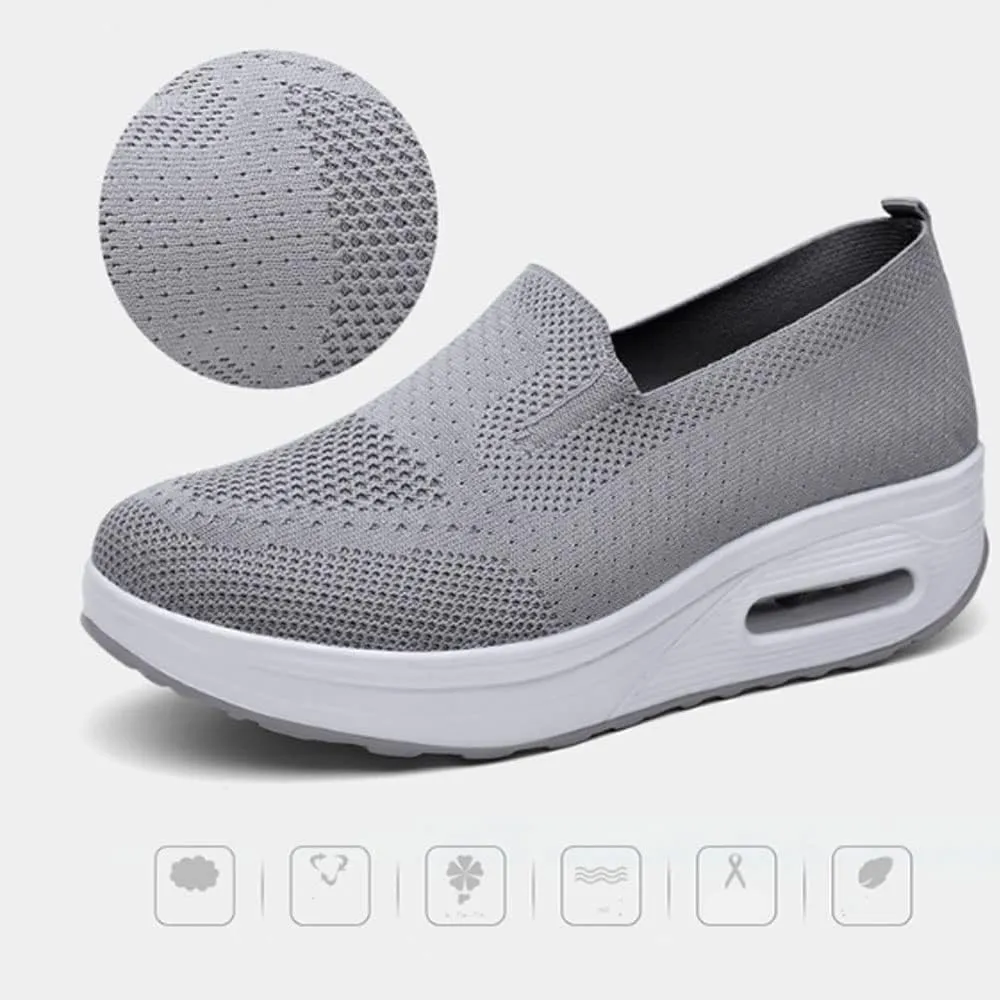Orthopedic Sneakers For Women, Womens Orthopedic Sneakers, Mesh Up Stretch Platform Sneakers, Orthopedic Sneakers