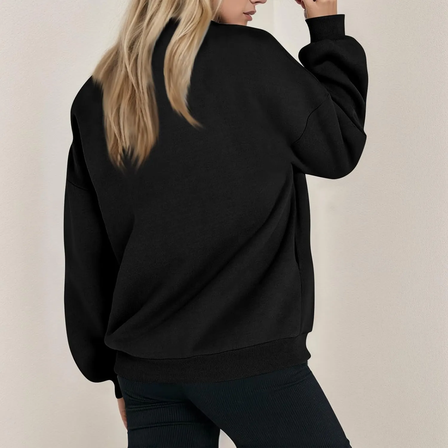 Oversized Zip Up Sweatshirt Women Fleece Bomber Zip Up Jacket Casual Teen Girls Athletic Sweat Jackets with Pockets
