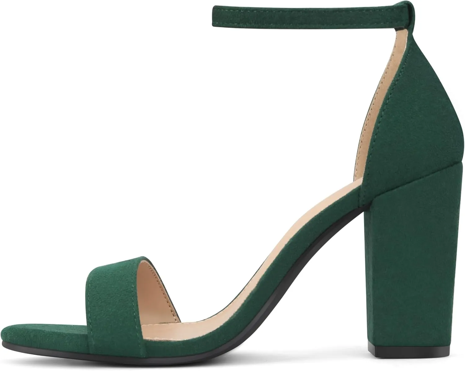 PARTY Women's Chunky Heels Open Toe Ankle Strap 3 inch Heeled Sandals