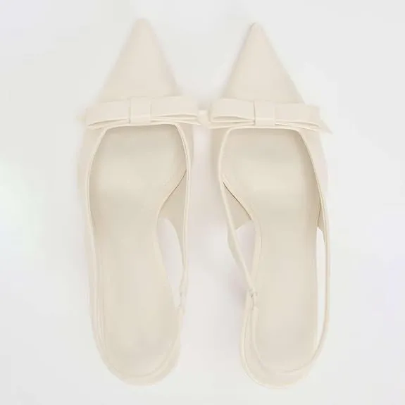Patent Bow Slingback Kitten Heels for Women Closed Pointed Toe Dress Pumps Sexy Dressy Heeled Shoes Evening Party Prom Stiletto Heels Sandals