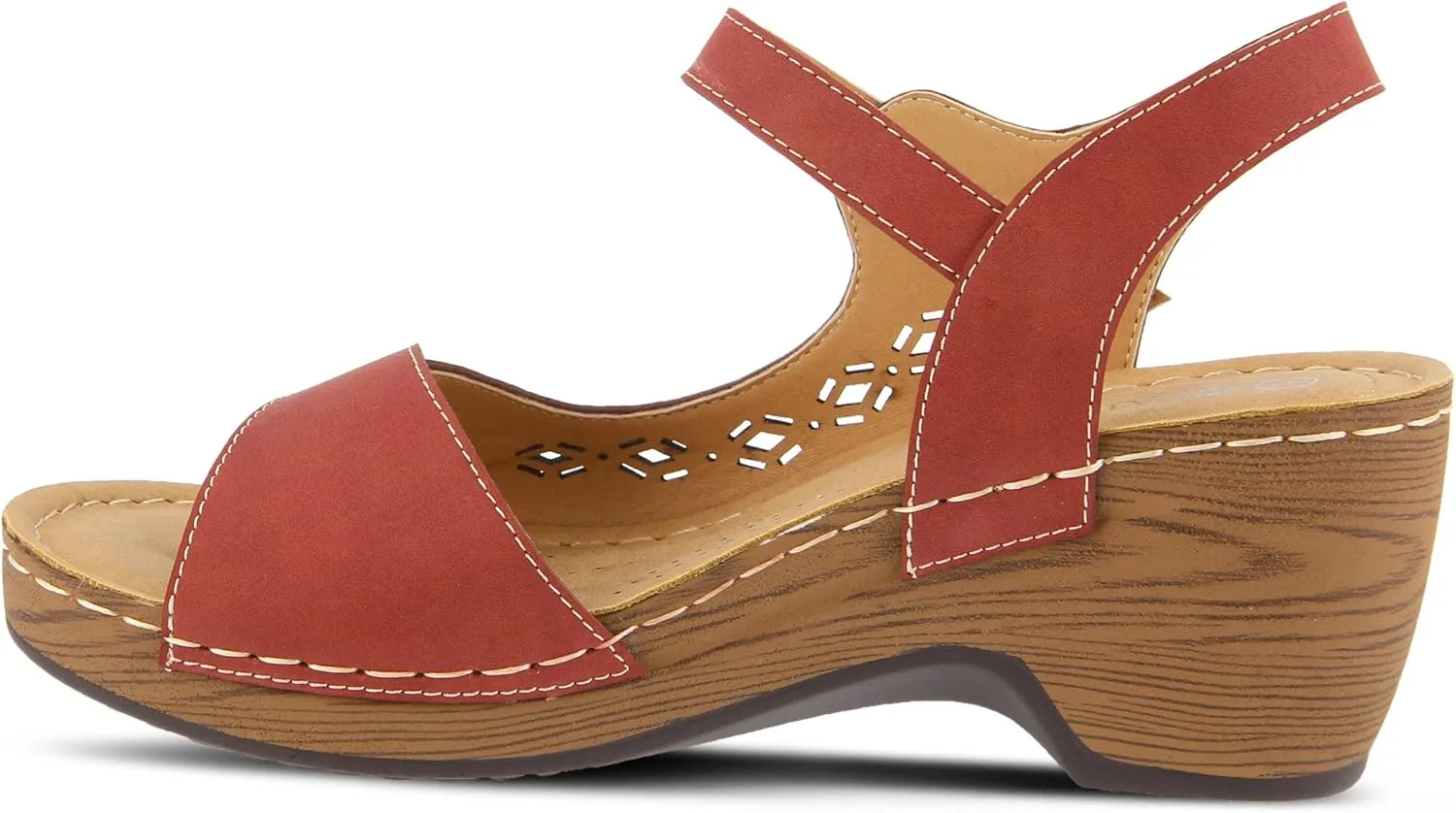 PATRIZIA Spring Step Shantay Wedge Sandals for Women - Ladies Sandals with ankle strap buckle closures - Womens Casuals Sandals for Outdoor