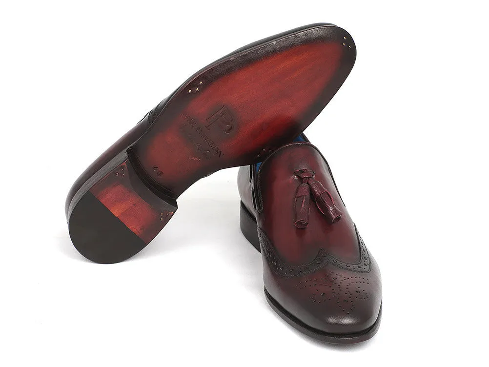Paul Parkman Bordeaux Wingtip Tassel Loafers