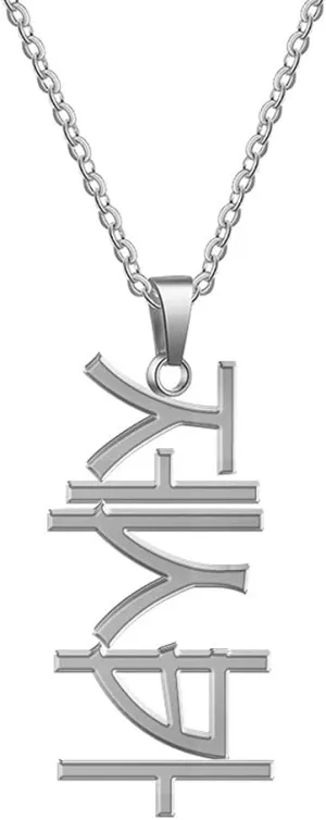 Personalized 925 Sterling Silver Korean Name Plate Necklace Pendants Chain Custom Womens Jewelry