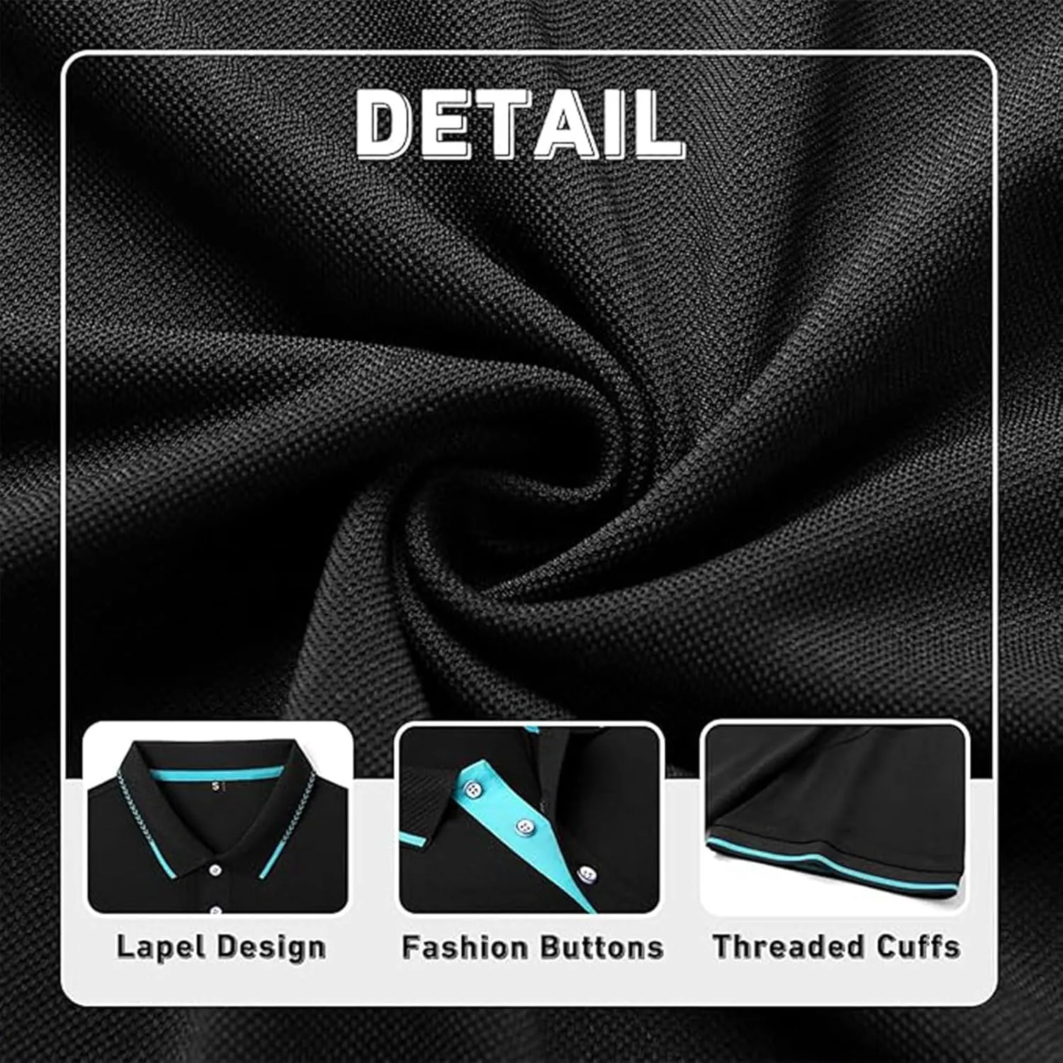 Polo Shirts for Men Moisture Wicking Men's Golf Shirts Casual Dry Fit Sleeve Short Polo Shirts