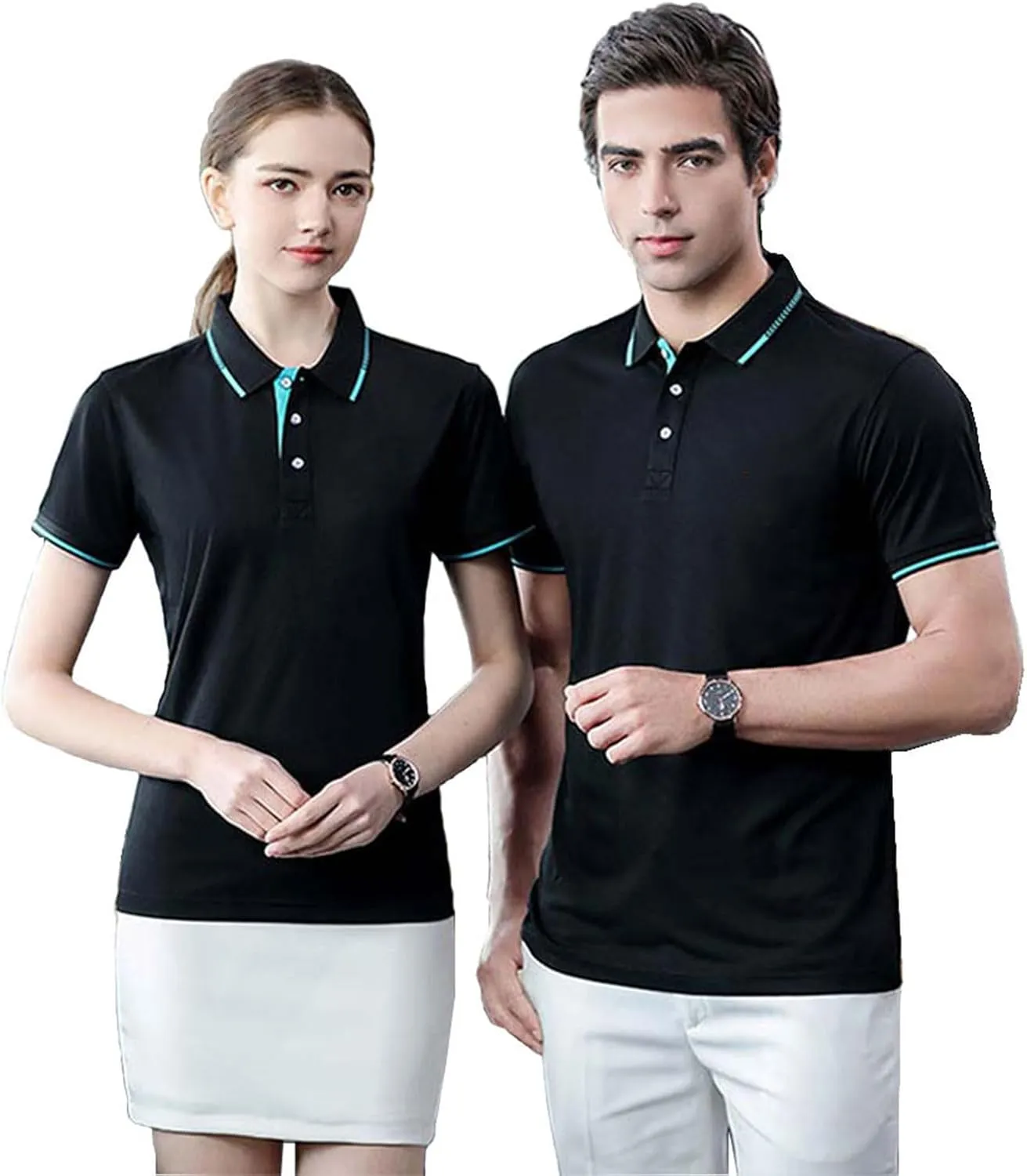 Polo Shirts for Men Moisture Wicking Men's Golf Shirts Casual Dry Fit Sleeve Short Polo Shirts