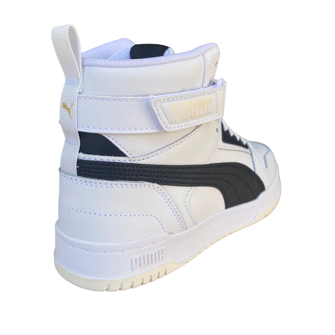 Puma men's sneakers shoe with lace and strap RBD Game 385839 01 white-black