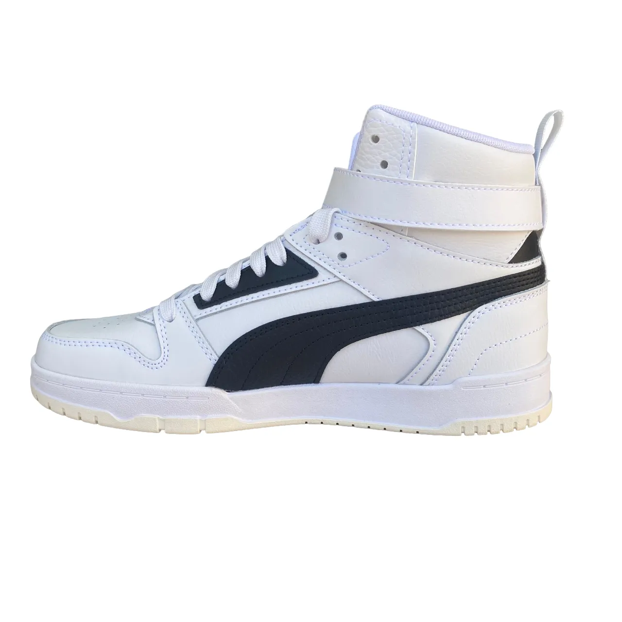 Puma men's sneakers shoe with lace and strap RBD Game 385839 01 white-black