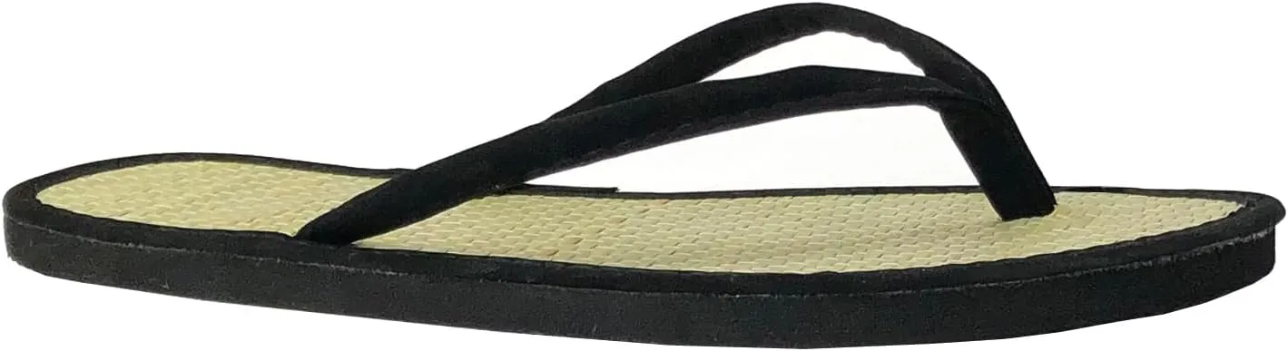REDVOLUTION Women's Bamboo Sandal Flip-Flops Flats Beach Summer Shoe