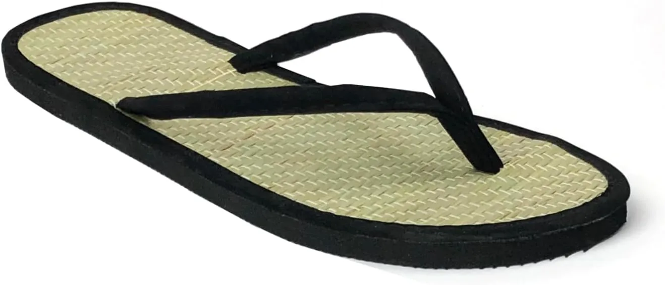 REDVOLUTION Women's Bamboo Sandal Flip-Flops Flats Beach Summer Shoe