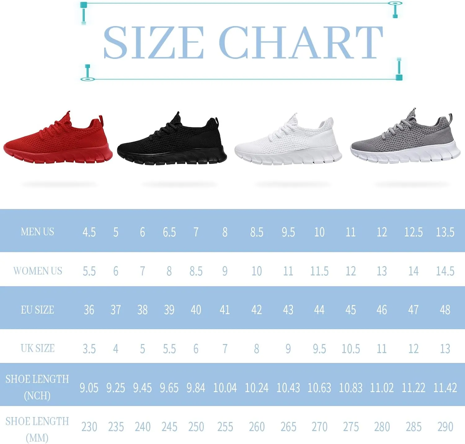 Running Shoes for Men Womens Walking Tennis Gym Sneakers Slip On Comfortable Lightweight Athletic Workout Fashion Sports Shoes
