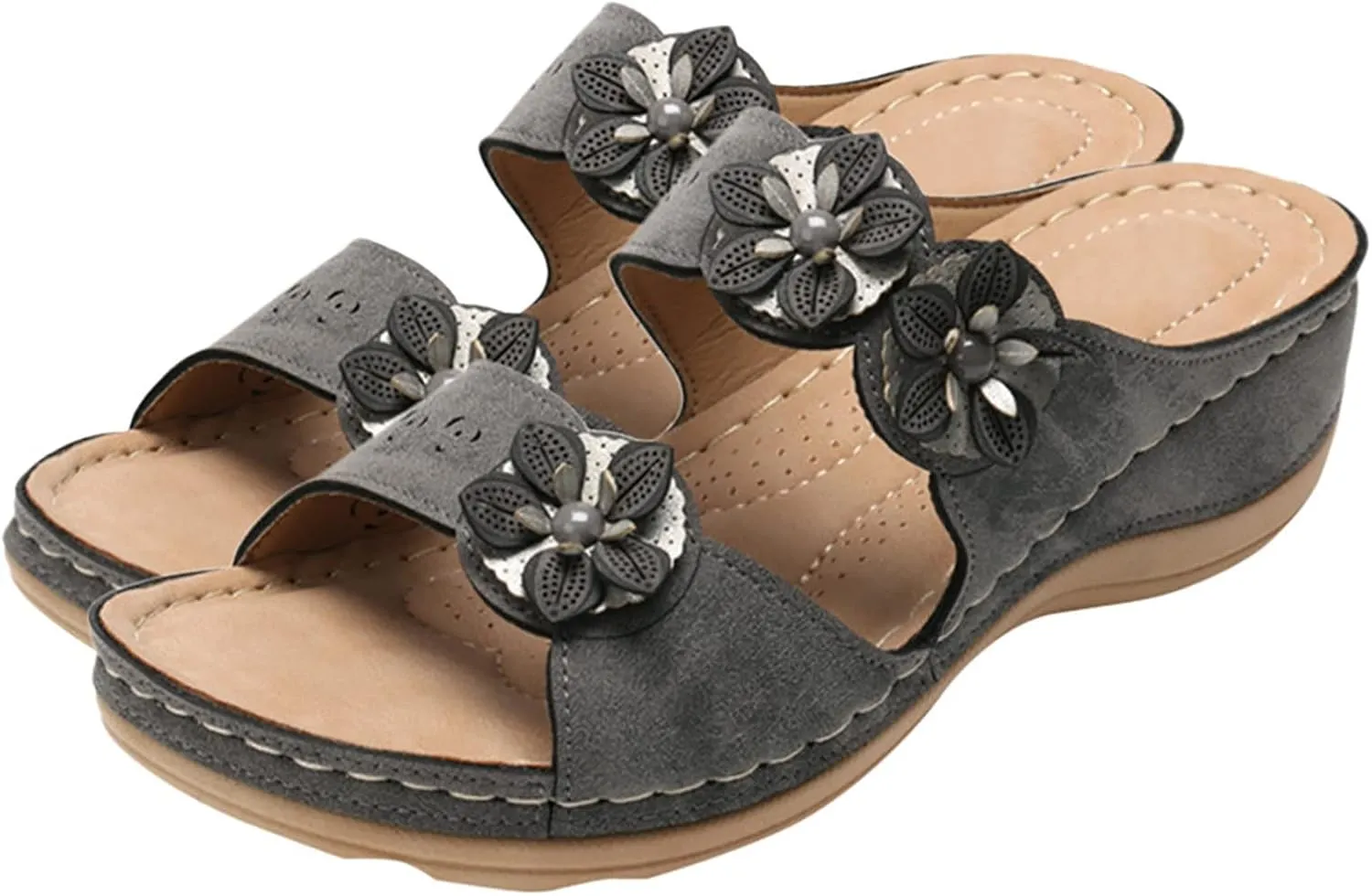 Sandals for Women Dressy Summer, Womens Sandals Orthopedic Open Toe Sandals Retro Anti Slip Comfy Breathable Shoes