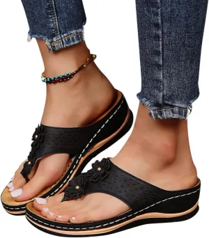 Sandals for Women Premium Walking Slippers with Arch Support Anti-Slip Breathable Sandal Vintage Flip Flop Shoes