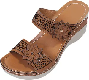 Sandals Women Orthopedic Orthotic Lady Slippers for Women Orthopedic Arch Support Dress Sandals Orthotic Ladies Black Wedge Sandals with Arch Support Womens Orthopedic Walking Shoes Arch Support
