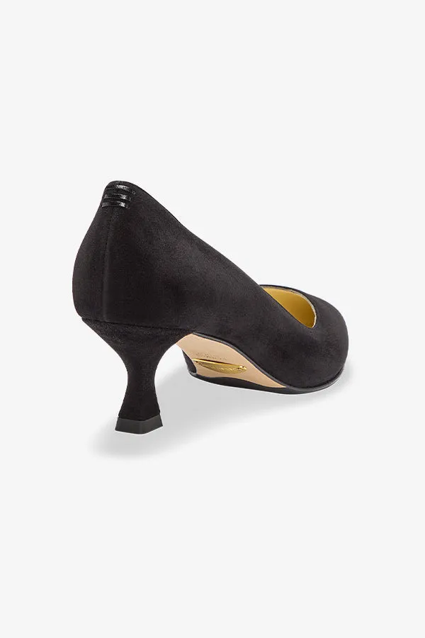 Sarah Flint Perfect Kitten Pump 50 :: Black Suede