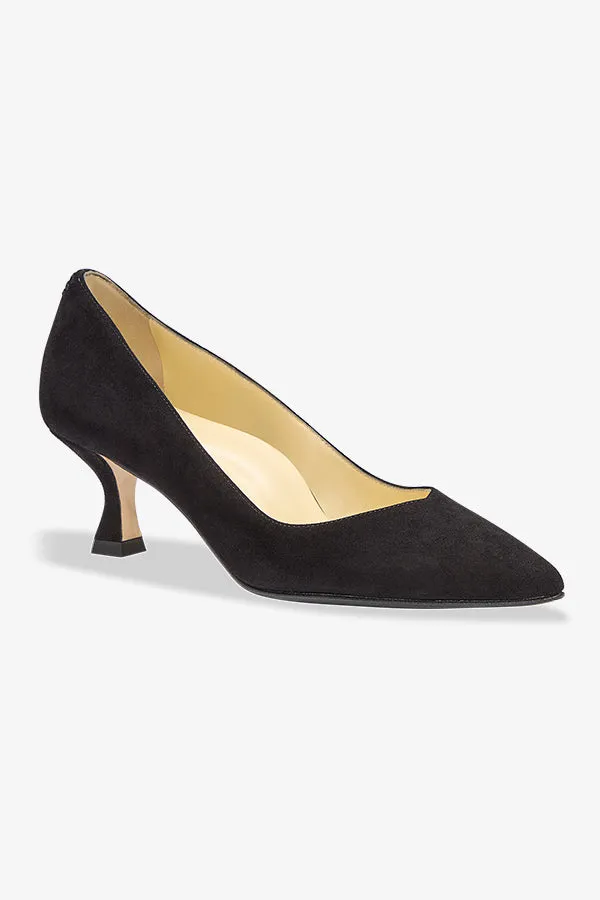 Sarah Flint Perfect Kitten Pump 50 :: Black Suede