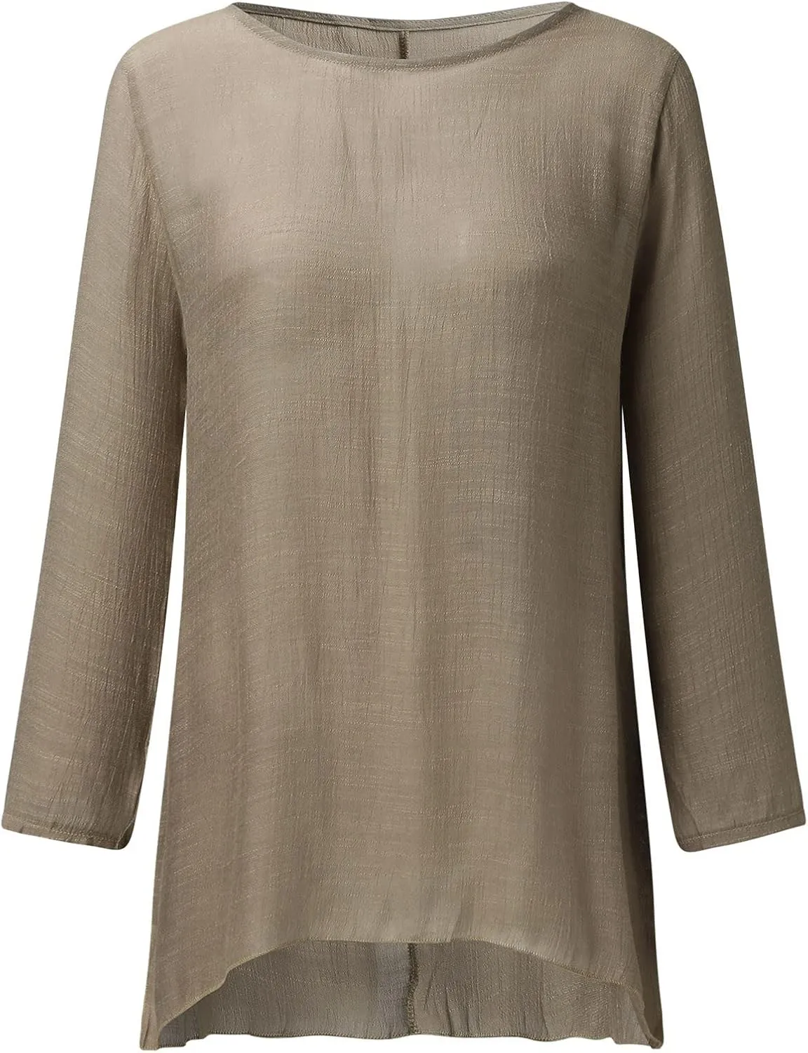 SHAOBGE Summer Blouses for Women 2024 Women Plus Size Long Sleeve Irregular Hem Baggy Blouse Shirt Ladies Summer