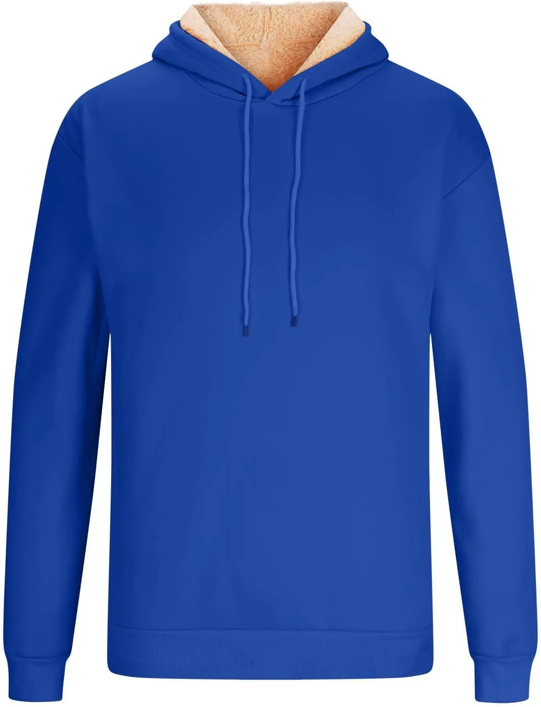 Sherpa Hoodies for Men Heavyweight Fleece Lined Sweatshirts Thicken Warm Winter Pullover Casual Hooded Thermal Coats