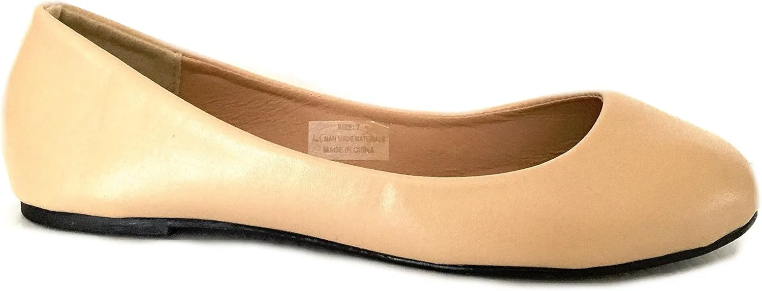 Shoes8teen Womens Ballerina Ballet Flats Shoes Leopard & Solids 14 Colors