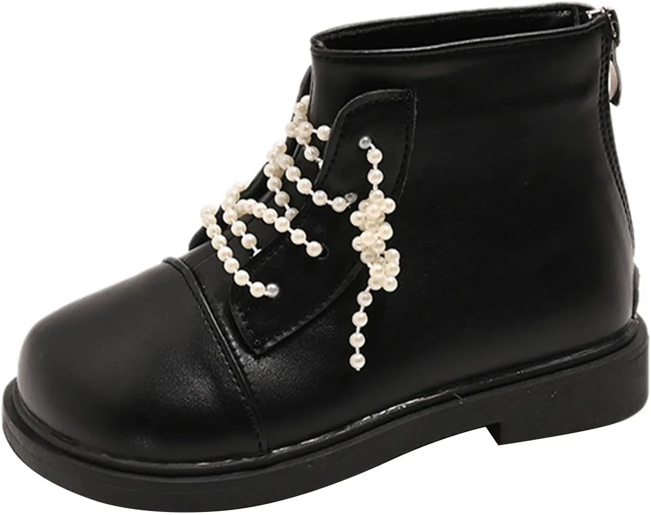 Short Ankle Boots for Toddler Girls Fashion Dress Booties Water-Proof Shoes with Zipper Outdoor Girls Boot Tennis Shoe