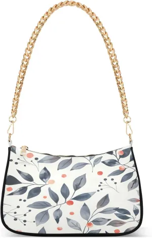 Shoulder Bags for Women Leaf Hobo Tote Handbag Small Clutch Purse with Zipper Closure24