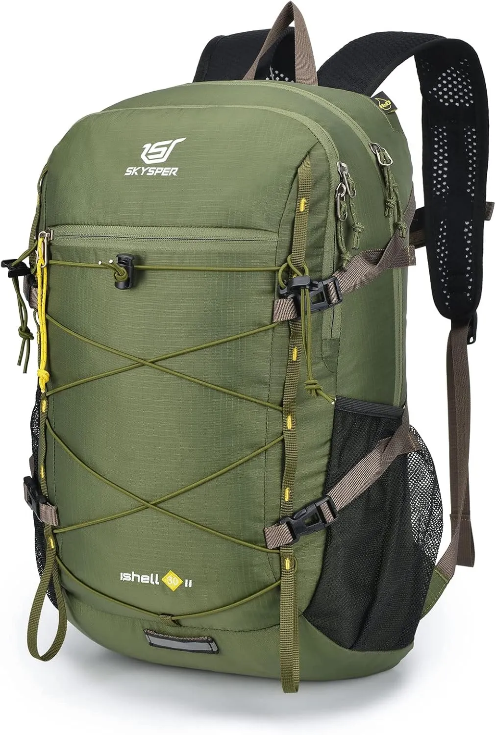 SKYSPER Packable Hiking Backpack 30L Lightweight Daypack Travel Backpacks for Women MenGreen