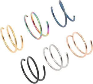 Stainless Steel Spiral Nose Rings Hoops Nose Jewelry for Women Comfortable Skin Accessories Steel