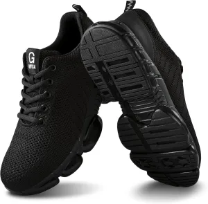 Steel Toe Shoes for Men Breathable Steel Toe Sneakers for Women Air Cushion Work Shoes for Construction Industrial Shoes Lightweight Safety Indestructible Shoes Unisex