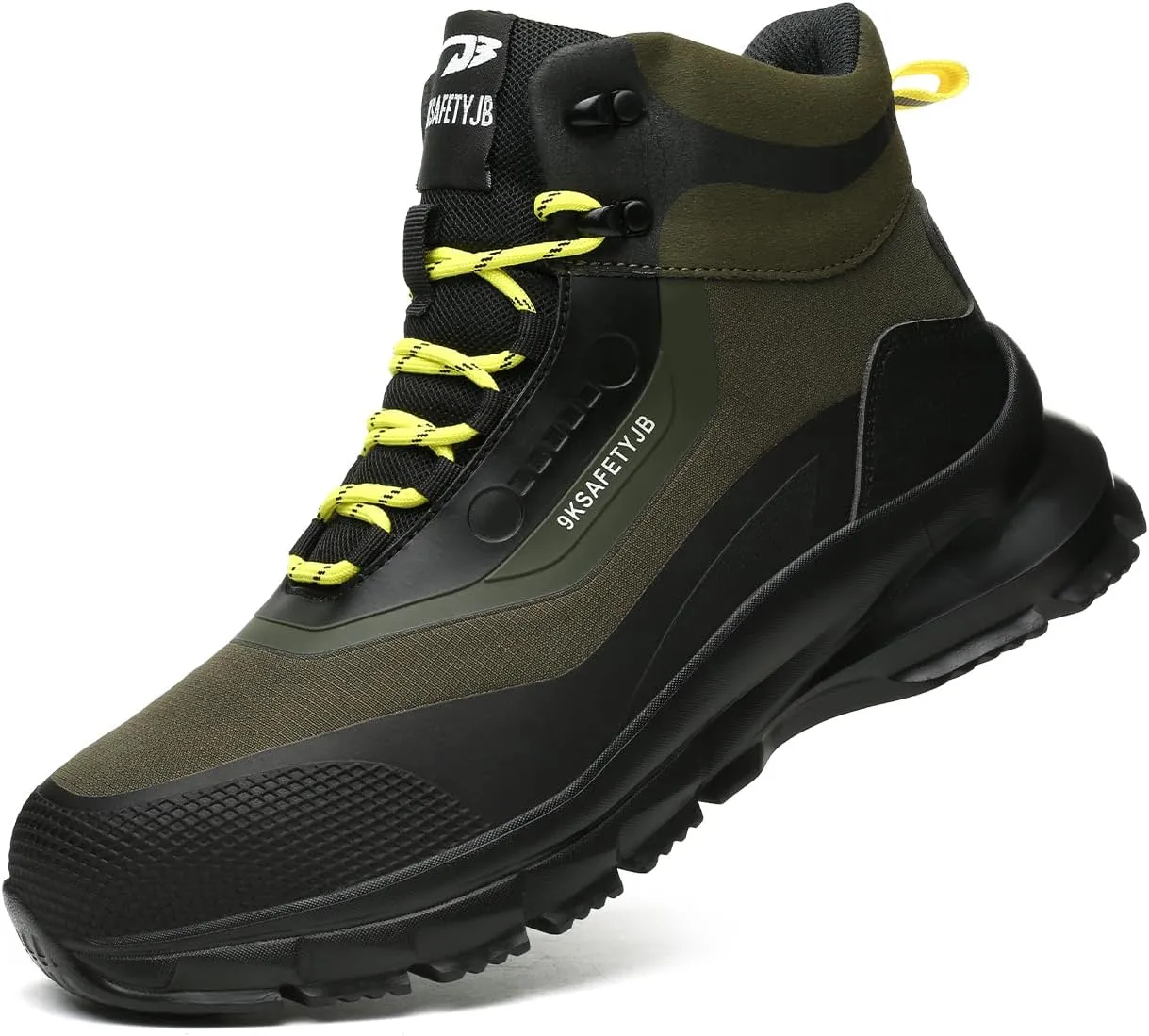 Steel Toe Shoes for Men Lightweight Water Resistant Work Boots Breathable Non-slip Safety Shoes Fashion Hiking Shoes