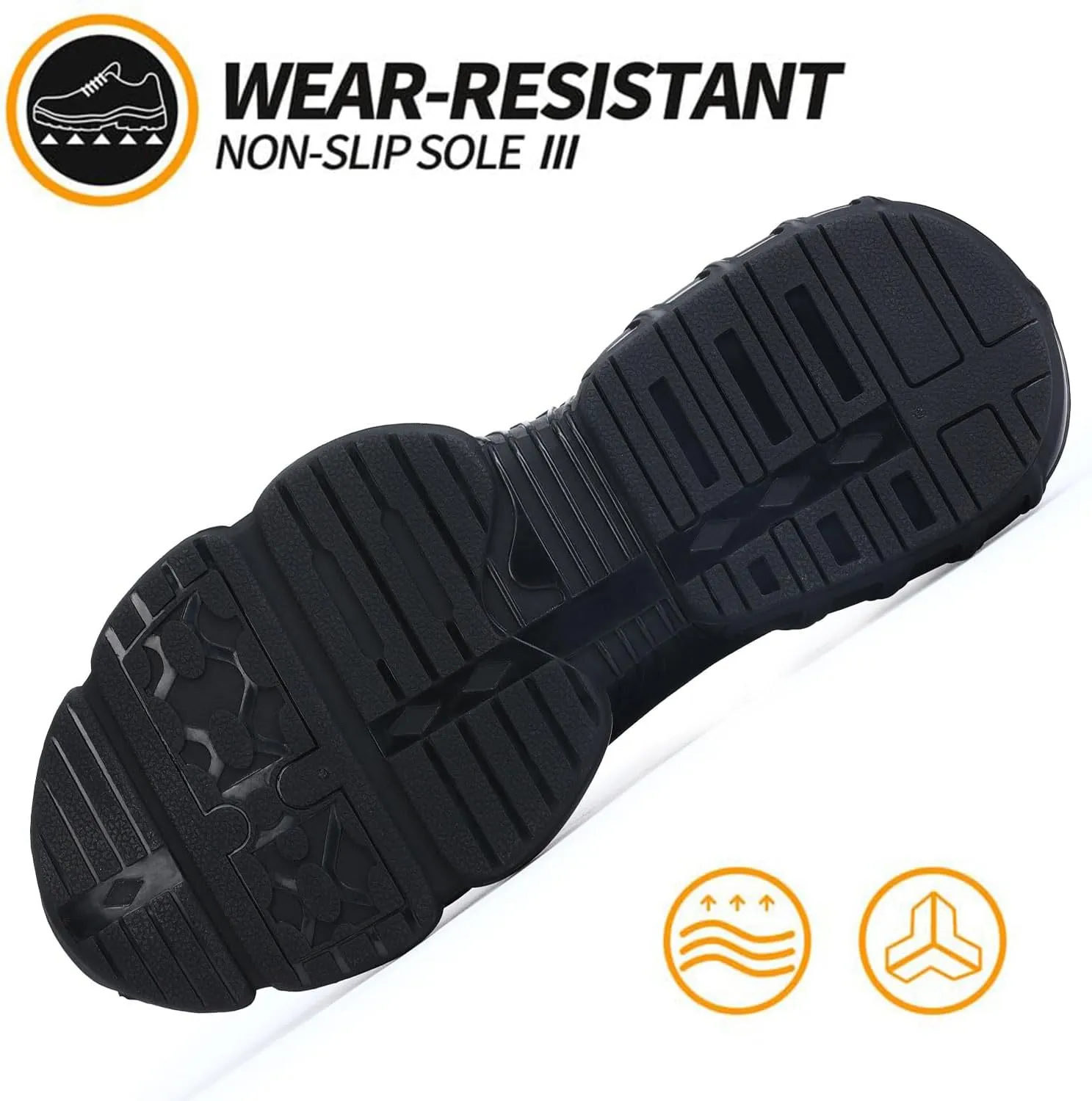 Steel Toe Shoes for Men, Lightweight Work Shoes,Construction Industrial Work Safety Boots, Comfortable Steel Toe Sneakers for Men Women