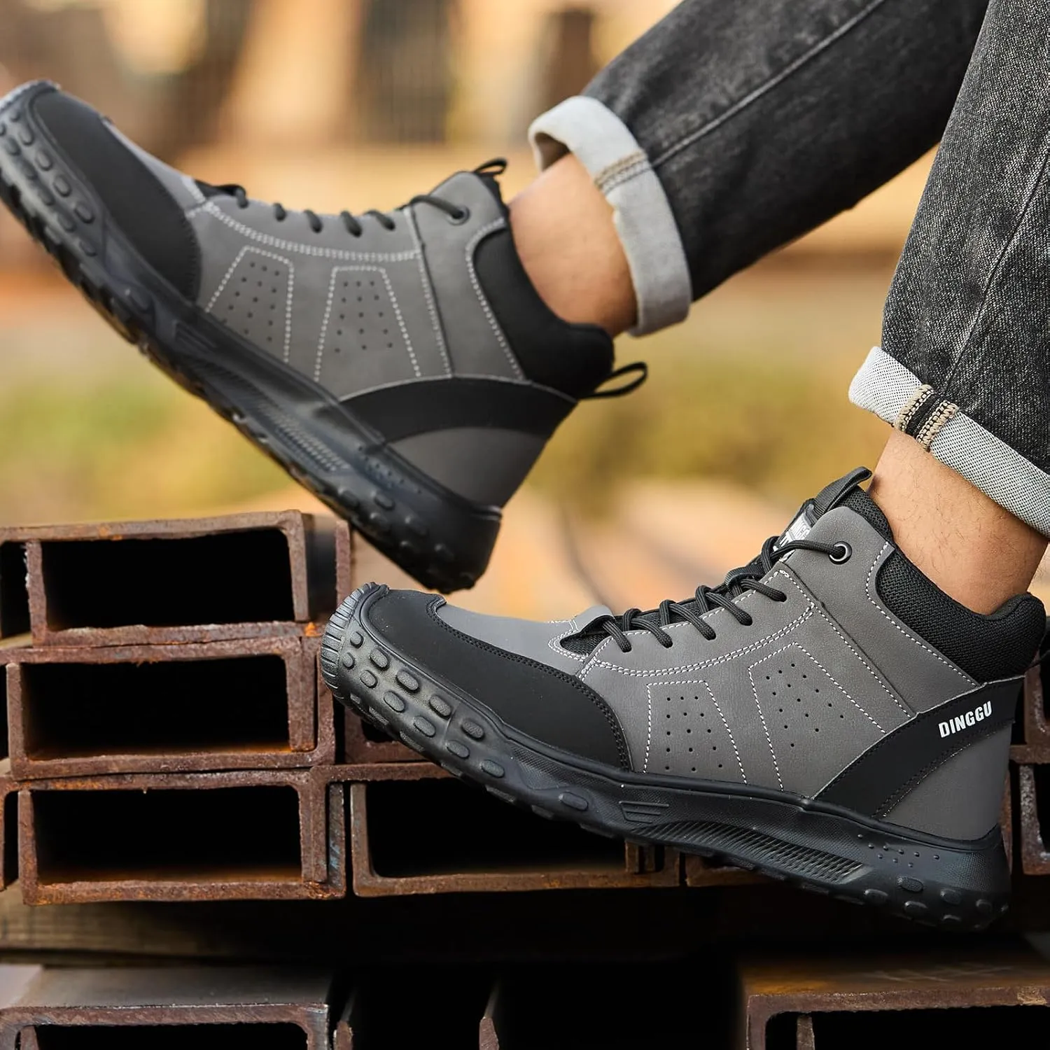Steel Toe Shoes for Men Women Comfortable Work Shoes Indestructible Construction Safety Work Boots