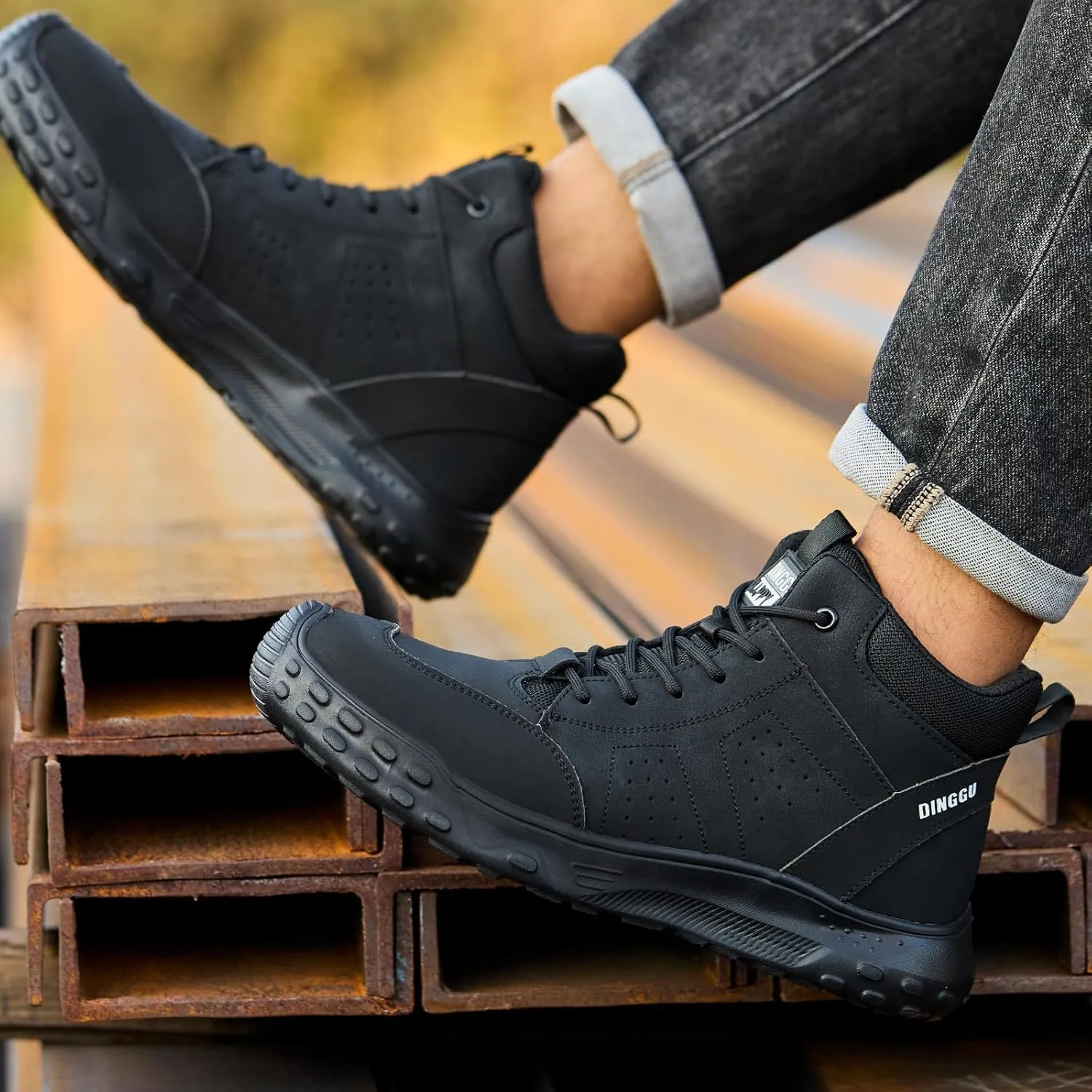 Steel Toe Shoes for Men Women Comfortable Work Shoes Indestructible Construction Safety Work Boots