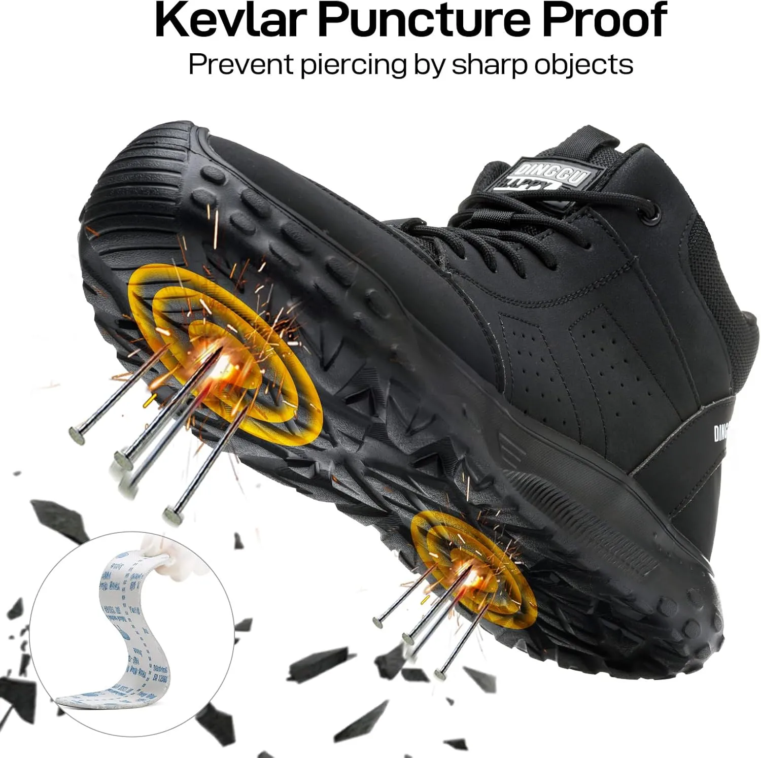 Steel Toe Shoes for Men Women Comfortable Work Shoes Indestructible Construction Safety Work Boots