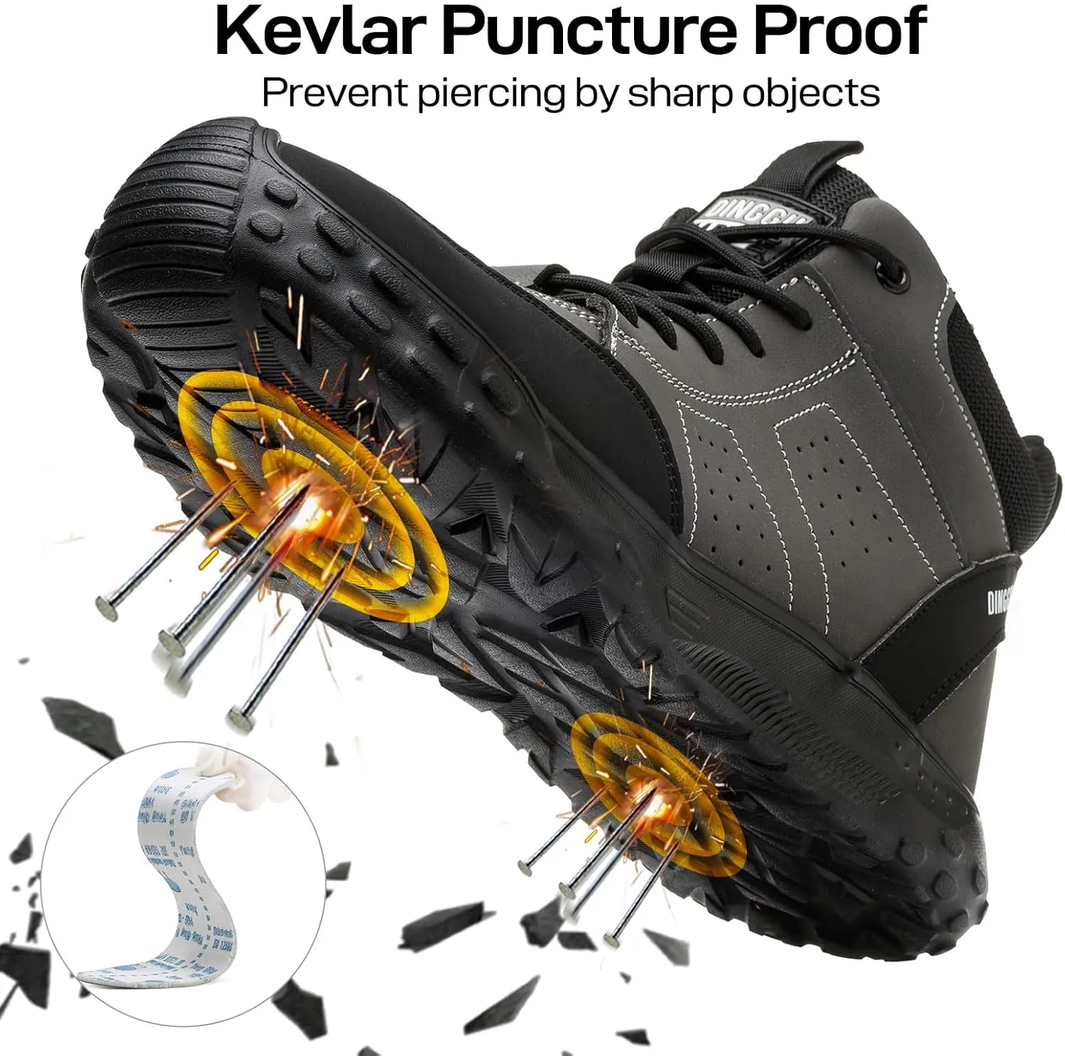 Steel Toe Shoes for Men Women Comfortable Work Shoes Indestructible Construction Safety Work Boots