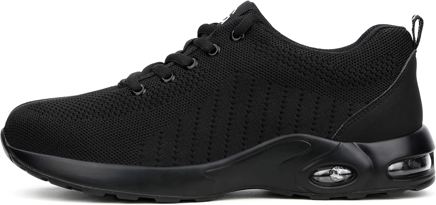 Steel Toe Shoes Women Men Lightweight Air Cushion Safety Work Shoes for Women Slip Resistant Indestructible Sneakers