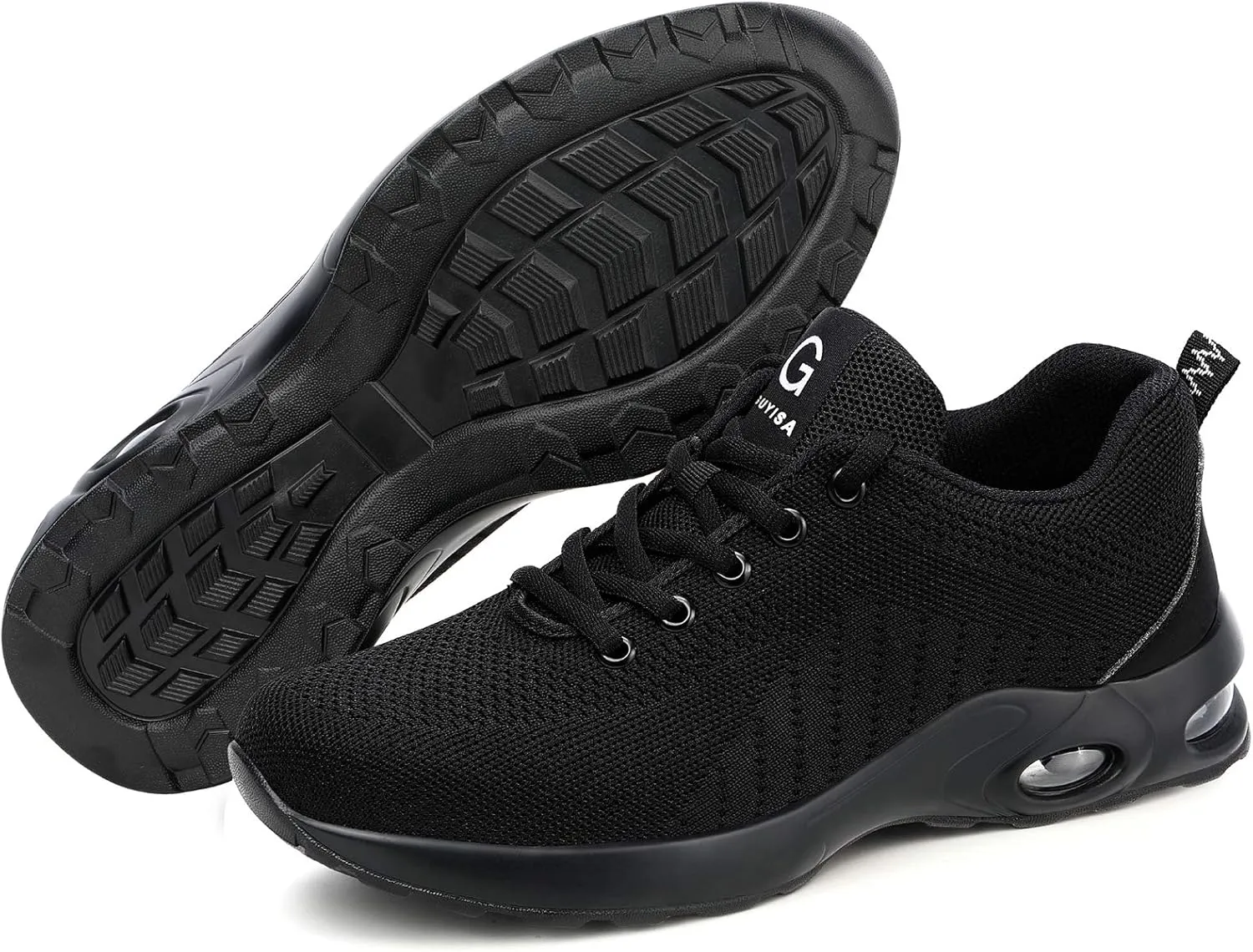 Steel Toe Shoes Women Men Lightweight Air Cushion Safety Work Shoes for Women Slip Resistant Indestructible Sneakers