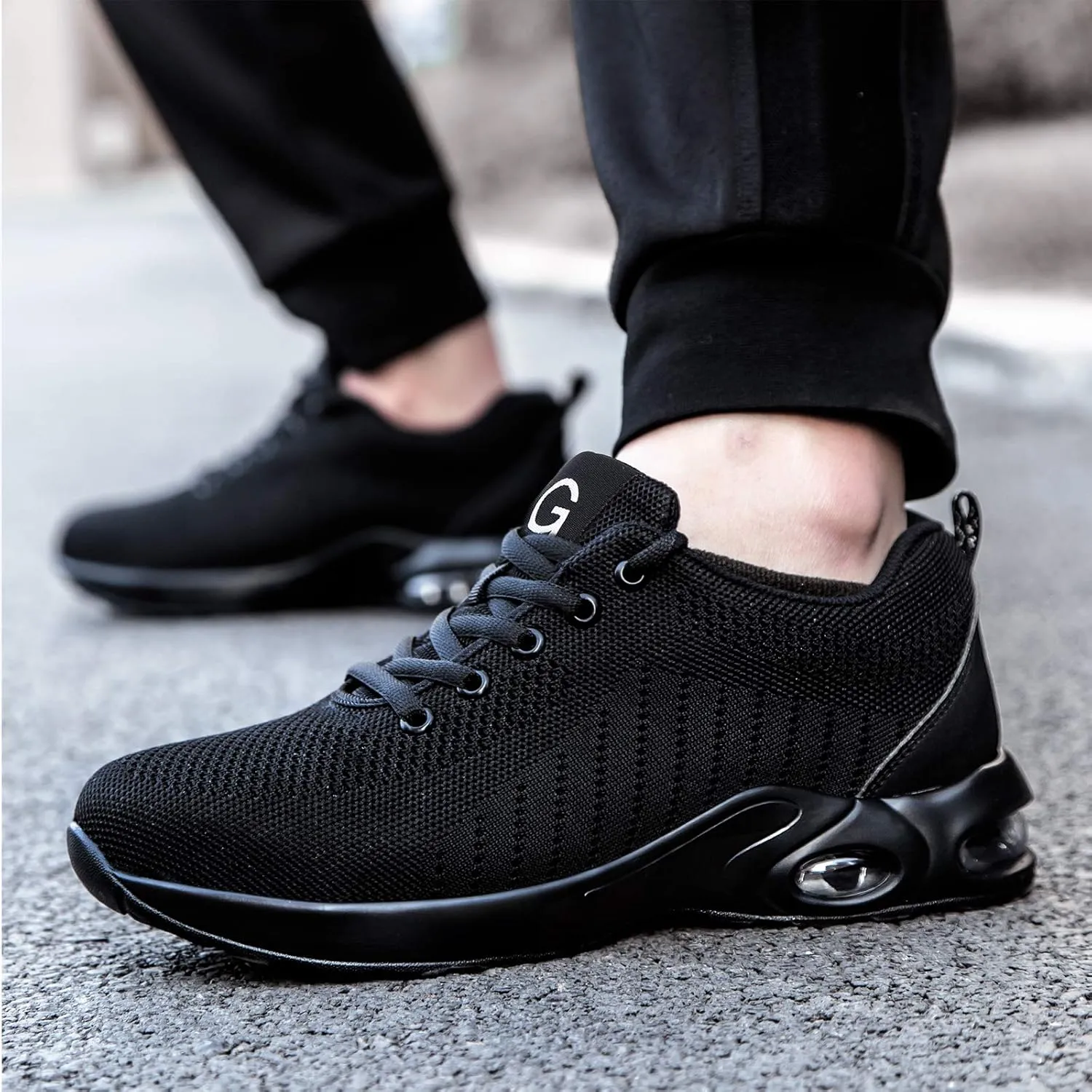 Steel Toe Shoes Women Men Lightweight Air Cushion Safety Work Shoes for Women Slip Resistant Indestructible Sneakers