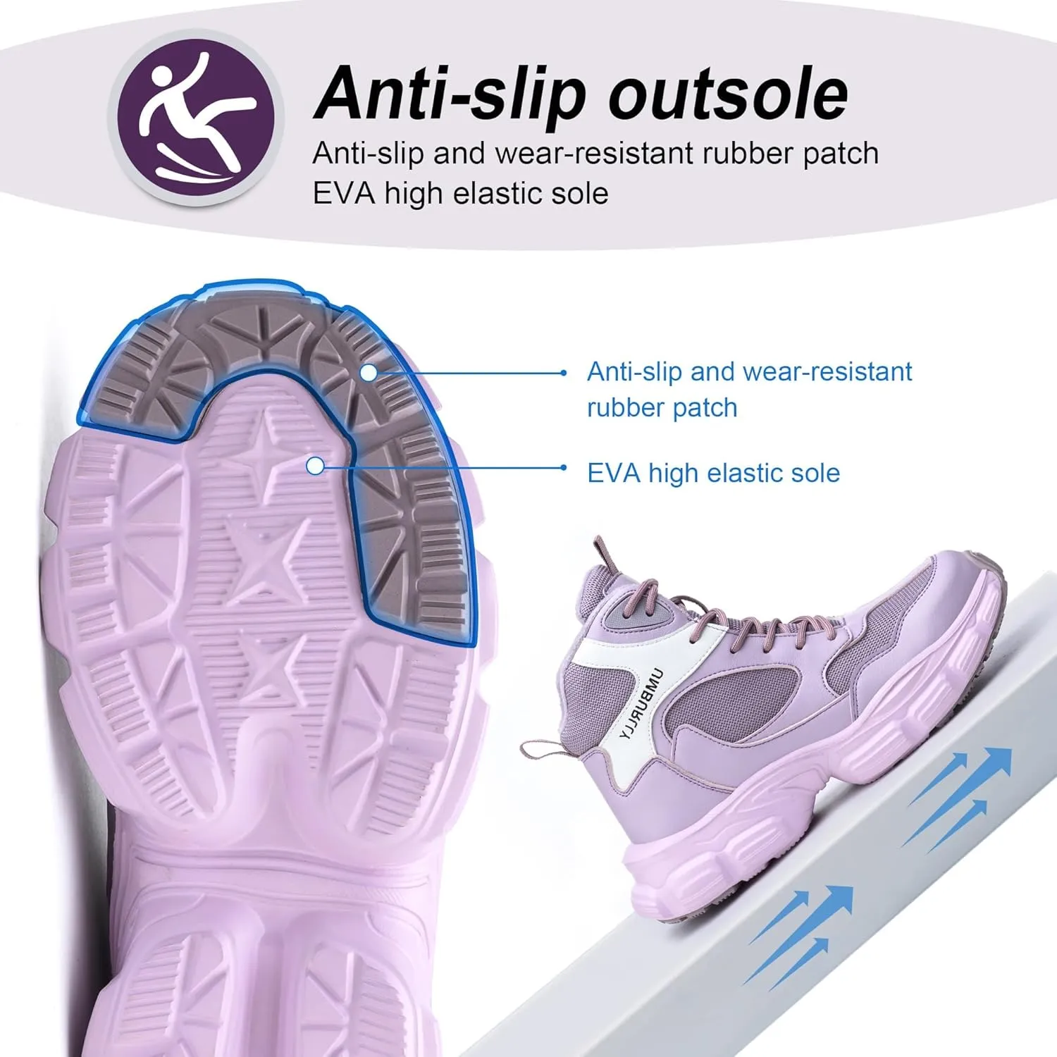 Steel Toe Shoes Women Safety Shoes Lightweight Comfortable Non Slip Thickened Sole Puncture Proof Steel Toe Sneakers Women Size 5.5-10
