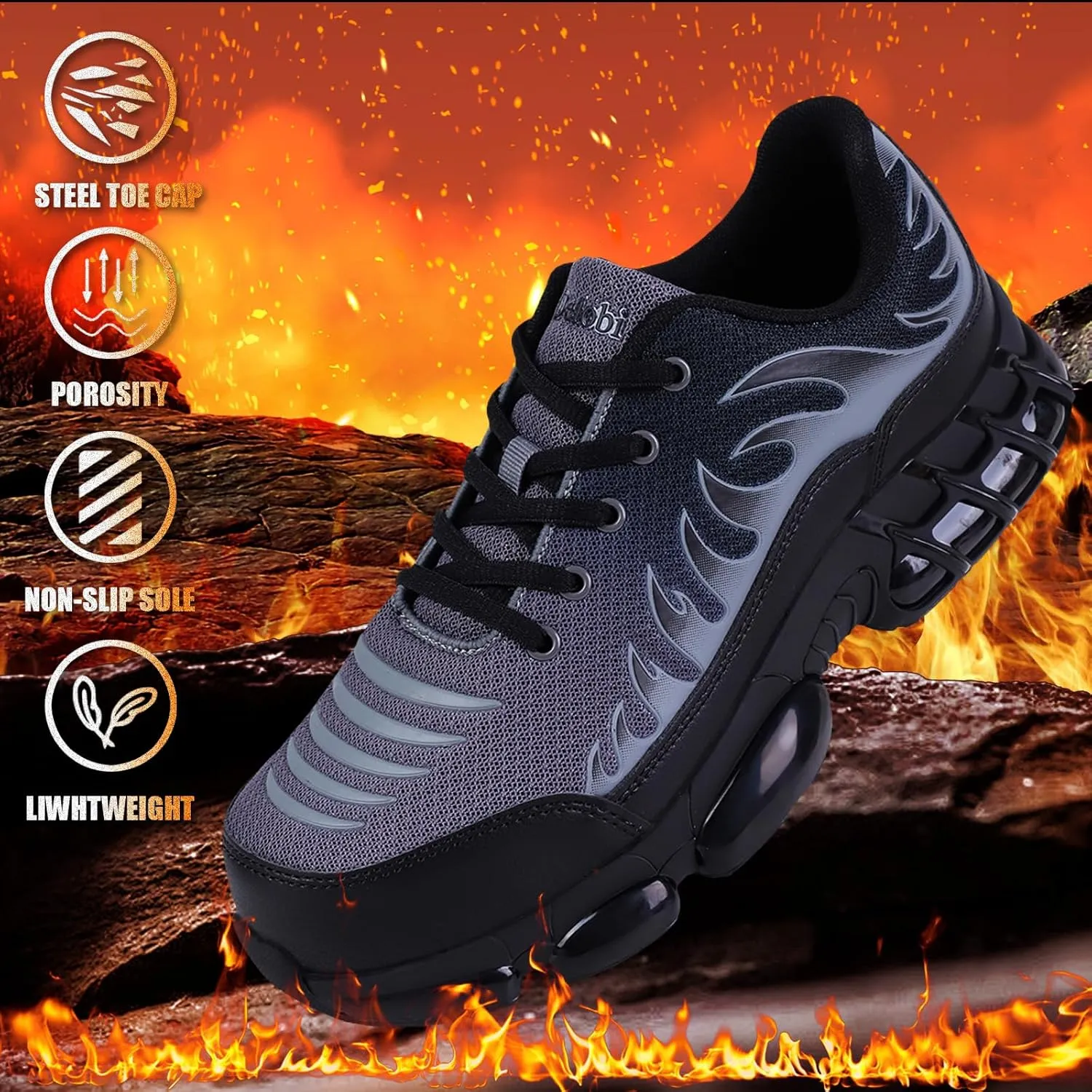 Steel Toe Work Shoes for Women - Insulated Steel Toe Work Boots Steel Toe Sneakers Lightweight Work & Safety Footwear Non Slip Shoes Slip Resistant Boot Safety Work Shoes for Women