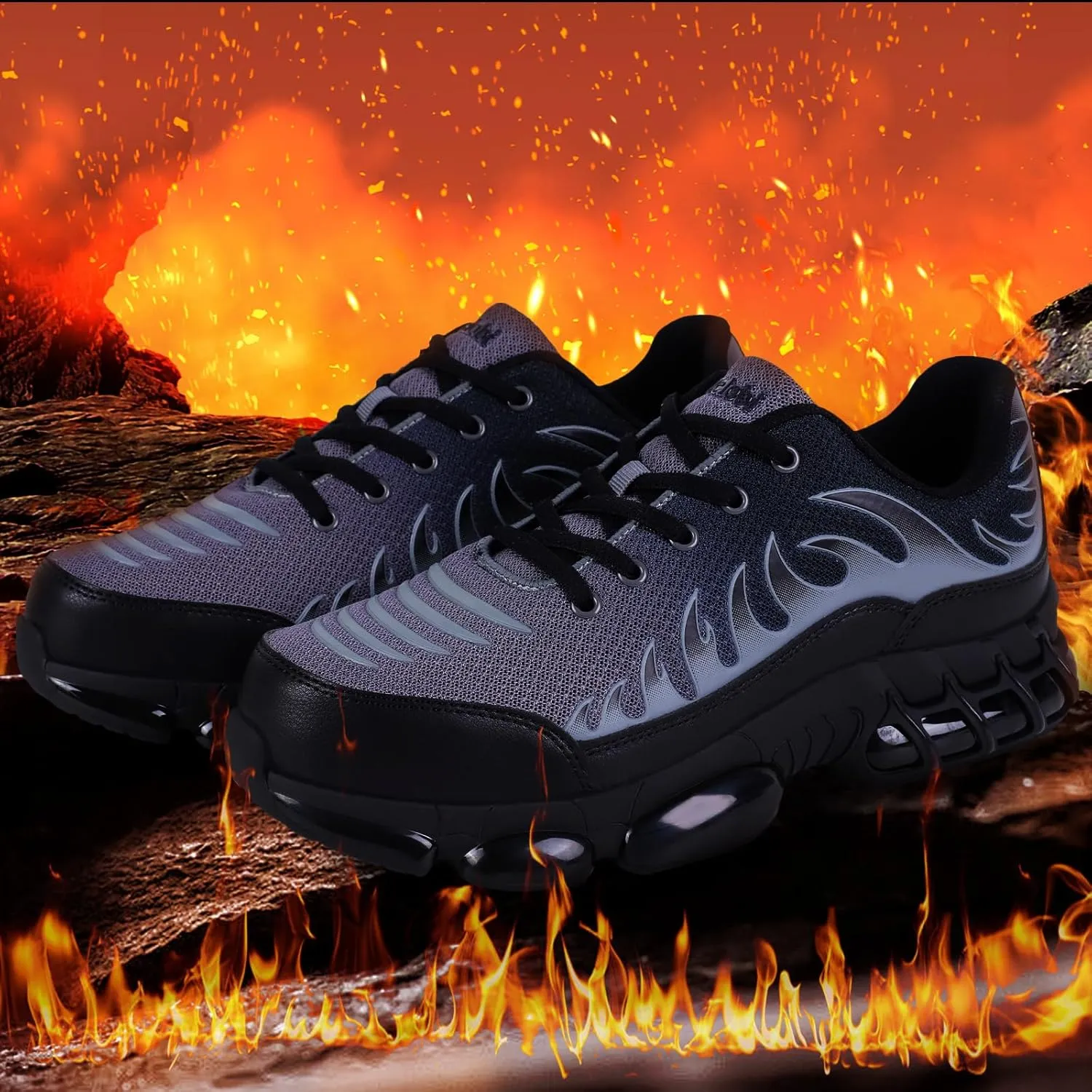 Steel Toe Work Shoes for Women - Insulated Steel Toe Work Boots Steel Toe Sneakers Lightweight Work & Safety Footwear Non Slip Shoes Slip Resistant Boot Safety Work Shoes for Women