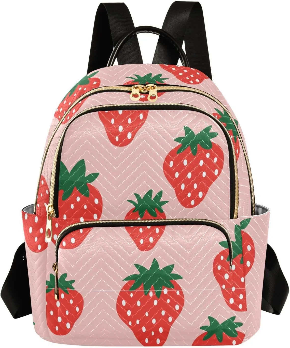 Strawberry Red Small Backpack Purse for Women Travel Diaper Bag Daypack Backpacks for Vacation Shopping